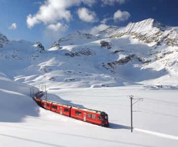 De Milão: Visita guiada do comboio vermelho Bernina para St Moritz