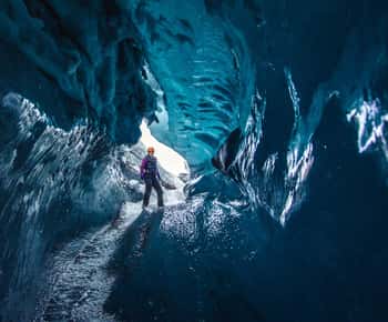 Skaftafell: Blå isgrotta och glaciärvandring på Vatnajökull