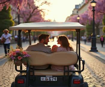 2 timer Paris Landmark Golf Cart Tour