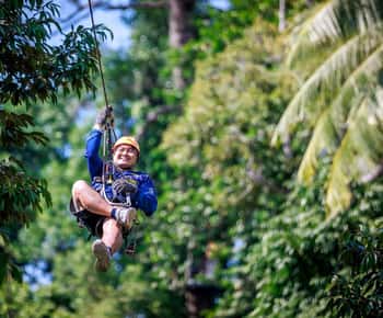 Koh Samui: Samui Zipline-eventyr med transportservice
