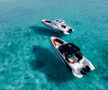 Hurghada: Lancha rápida para Hula Hula com snorkeling e almoço opcionais