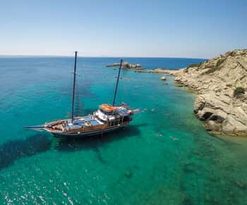 From the Port of Kos: Full Day Boat Cruise to 3 Islands