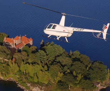 Gananoque: helikoptertour met stop en lunch van ambachtelijke brouwerij