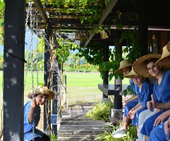 Fra Bangkok: Halvdags gårdstur med thailandske aktiviteter og middag