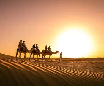 Dubaj: Sunset Camel Trek, Al Khayma Camp, Stargazing & BBQ