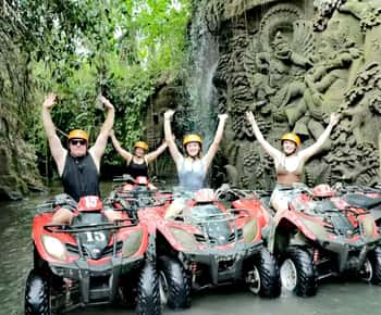 Ubud: Bali ATV Ride Waterfall Temple Cave and Luxury Spa