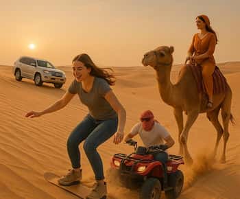 Doha: ATV, Quad/Buggy Dune Bashing, Camel Ride, Sandboarding