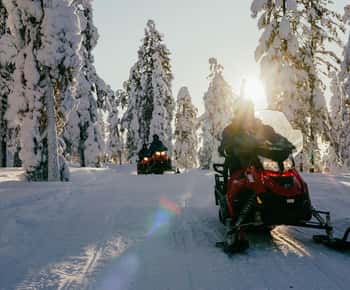 Levi: 3 Hour Snowmobile Safari Around Levi with Coffee Break