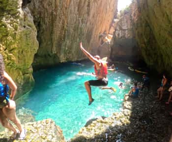 Moraig: Excursão de caiaque para Moraig e Caverna peces-testos