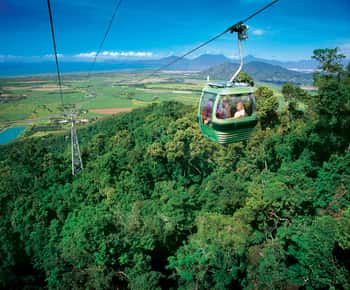 Cairns: Skyrail, Kuranda, és vasúti túra szállodai transzferekkel