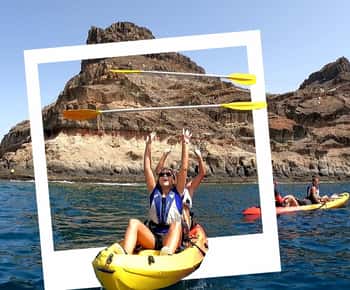 Puerto Mogán: Guided Adventure Kayak Tour in Caves & Snorkel