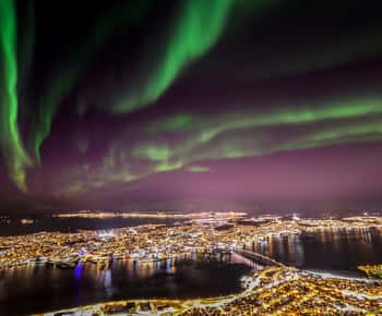 Tromso: Escursione in funivia per l'aurora boreale