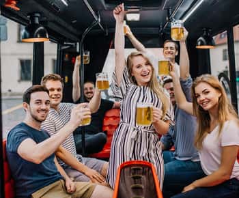 Prag: "Party Beer Bus Party med ölbuss