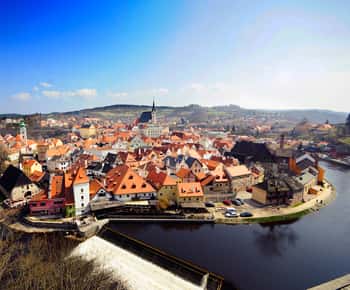 Český Krumlov - kale girişiyle birlikte