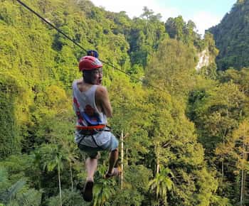 Krabi: Ziplining with Abseiling and Rock Climbing Options