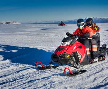 Vanuit Reykjavík: Sneeuwscooteravontuur op de gletsjer van Langjökull