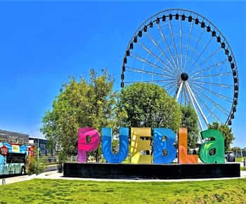 Puebla: Hop-on Hop-off stadstour en observatiewiel