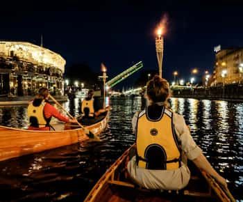 Klaipeda: Geführte Abendtour mit dem Holzkanu