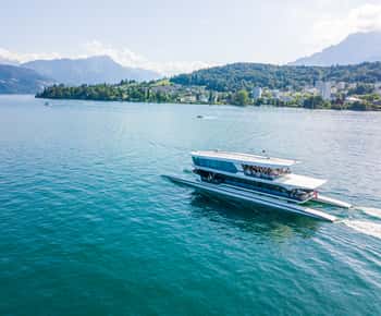 Luzern: Katamarankryssning tur och retur på Lucernsjön