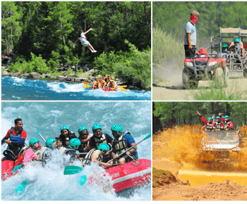 Alanya: rafting, zipline, quad, buggy, tour in jeep con pranzo