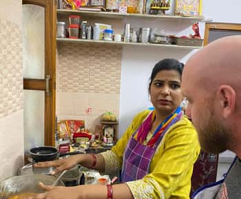 Cooking class and dinner with Rekha family with full meals