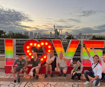 Tokyo Bay Area: Sunset Night View 3h E-bike Guided Bike Tour