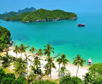 Samui: Båttur til Angthong Marine Park med transfer og måltider