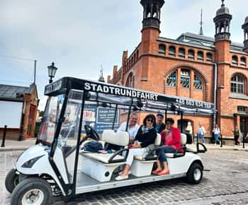 Gdansk: Byrundvisning med live guide i golfvogn/buggy Sightseeing