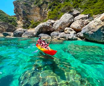Cala Granadella: Cala en Caló Zeegrot Snorkel & Kajak Tour
