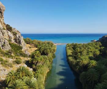Crete: Preveli Tropical Beach and Palm Forest