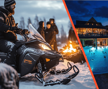 De Zakopane: Passeio de moto de neve com piscinas termais e serviço de busca