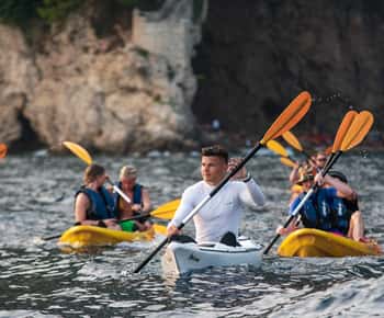 Dubrownik: Kajakarstwo morskie z przewodnikiem i nurkowanie z rurką