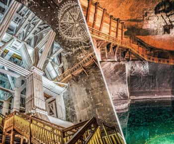 De Cracóvia: Visita guiada à mina de sal de Wieliczka e opção de serviço de busca