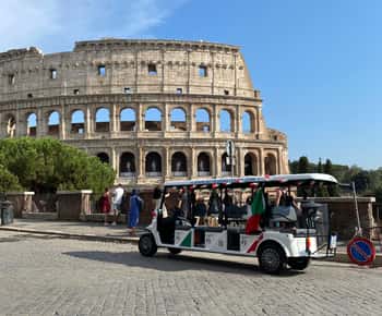 Roma: Divertido recorrido en carrito de golf con música y helado