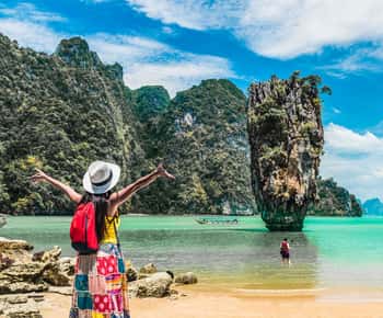 Van Phuket: Phang Nga Bay en kanotocht per grote boot