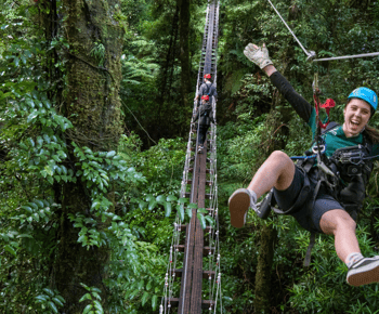 Rotorua: 6 tirolesas, pontes suspensas e encontros com animais selvagens