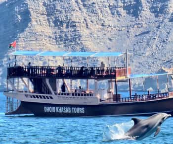Khasab: Crociera in Dhow con pranzo, osservazione dei delfini e snorkeling