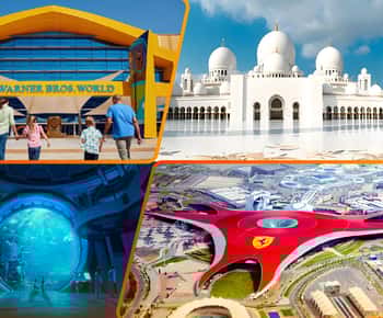 Dubai: Sheikh Zayed Mosque & Ferrari World Entry w/ Transfer