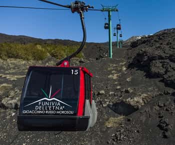 Monte Etna: Bilhete de ida e volta de teleférico e ônibus 4x4