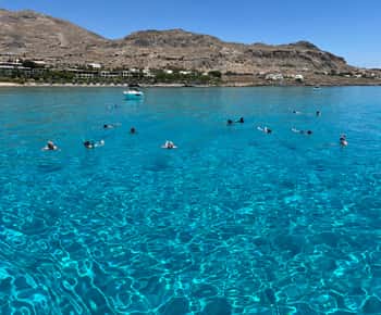 Lindos,Pefkos: All inclusive Schwimmen & Schnorcheln Bootstour