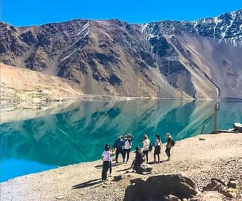 Excursão de 1 dia ao Embalse del Yeso e às fontes termais saindo de Santiago
