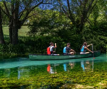 Fiume Tirino, Abruzzo: Canoa e E-Bike Tour con pranzo