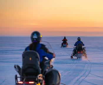 Kemi-Tornio: Snescootersafari ved solopgang
