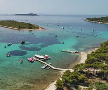 Trogir: Błękitna Laguna i wycieczka łodzią motorową na 3 wyspy