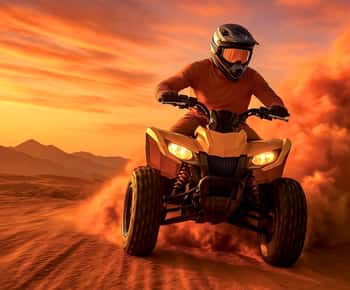 Marrakech: Agafay Desert Quad Biking, Camel Ride & Dinner