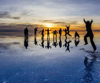 From Uyuni: Starlight sun rise mirror effect