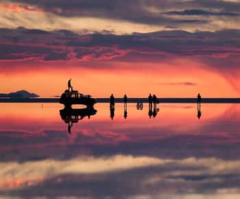 From Uyuni: Sunset and Night Stars in Uyuni Salt Flat