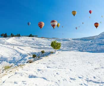 Antalya : Excursion à Pamukkale avec montgolfière et petit-déjeuner