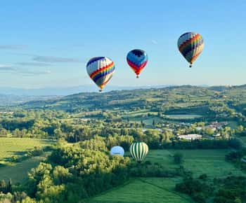 Voo de balão de ar quente na Toscana
