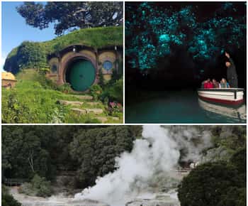 Auckland: Excursão de 3 dias a Hobbiton, Rotorua, Waiotapu e Waitomo